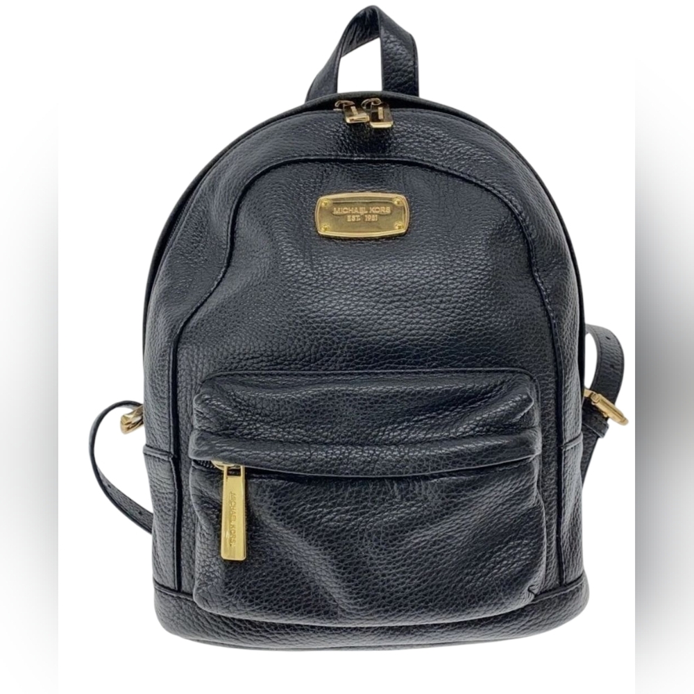 Michael Kors Black Leather Backpack